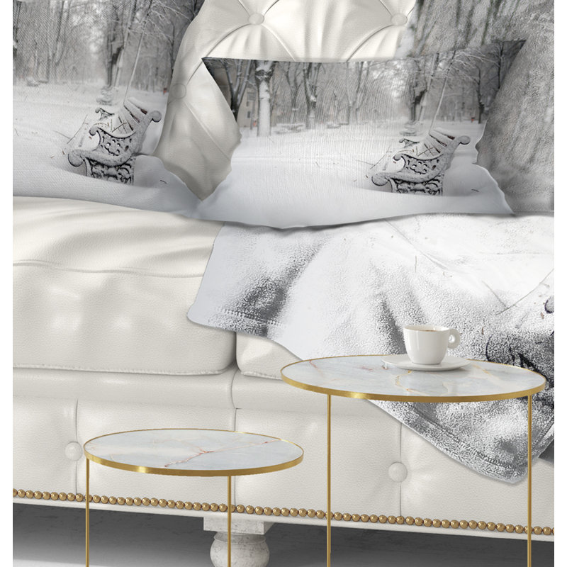 Coussin lombaire imprimé avec bancs