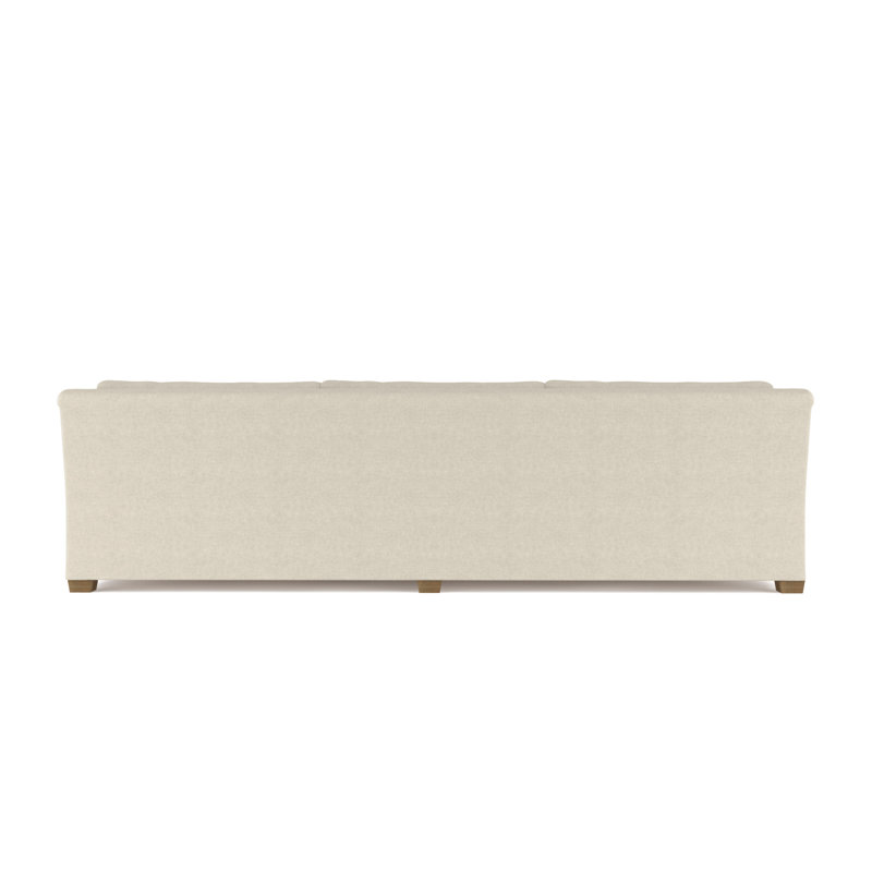 Canapé Thompson, Huître de lin Box Weave, H 32 po x l 96 po x P 41 po, Ébène