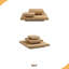 Table basse 3 pièces modulable empilable - aspect bois naturel, devant en bois aggloméré Mordern, table basse carrée de 39,37 pouces pour le salon