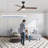 48 Inch Modern Ceiling Fan With Light,3 Wood Blades,3 Colors Temperatures,6-Speed Quiet Reversible DC Motor,Ceiling Fan With Remote Control For Bedroom Outdoor/Indoor