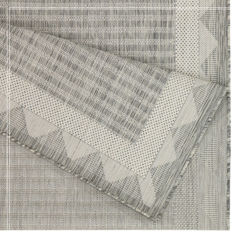 Silver Indoor/Outdoor Area Rug, Runner 2'7" x 7'3"