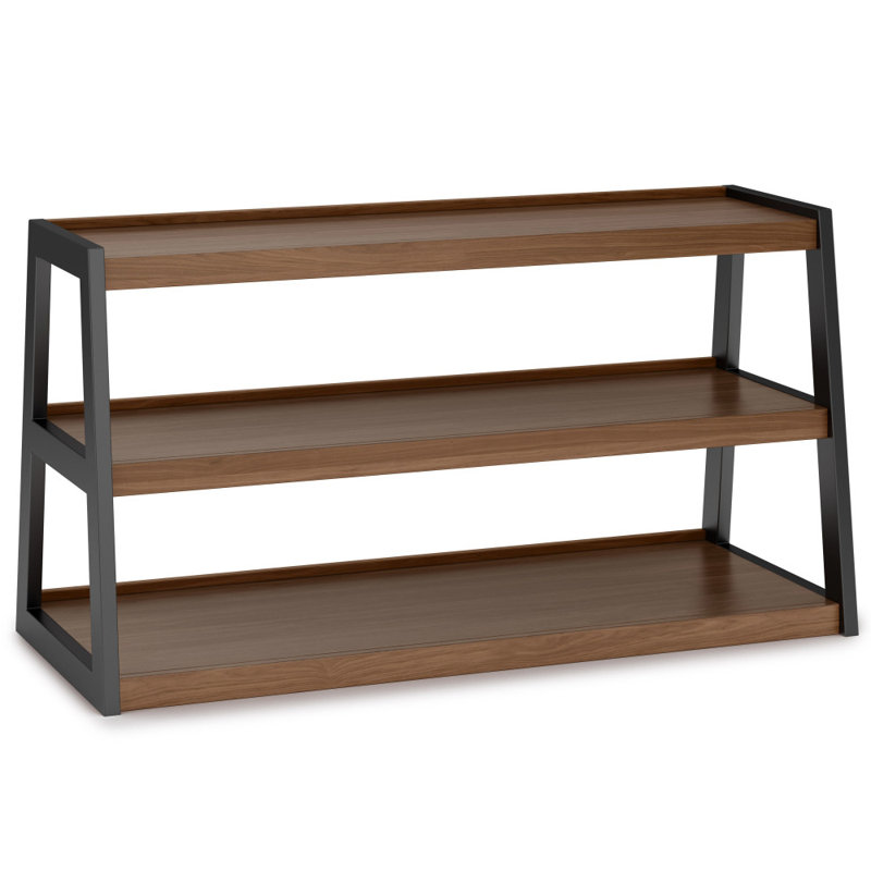 Sawhorse Industrial 48 Inch Walnut Wood and Black Metal TV Stand