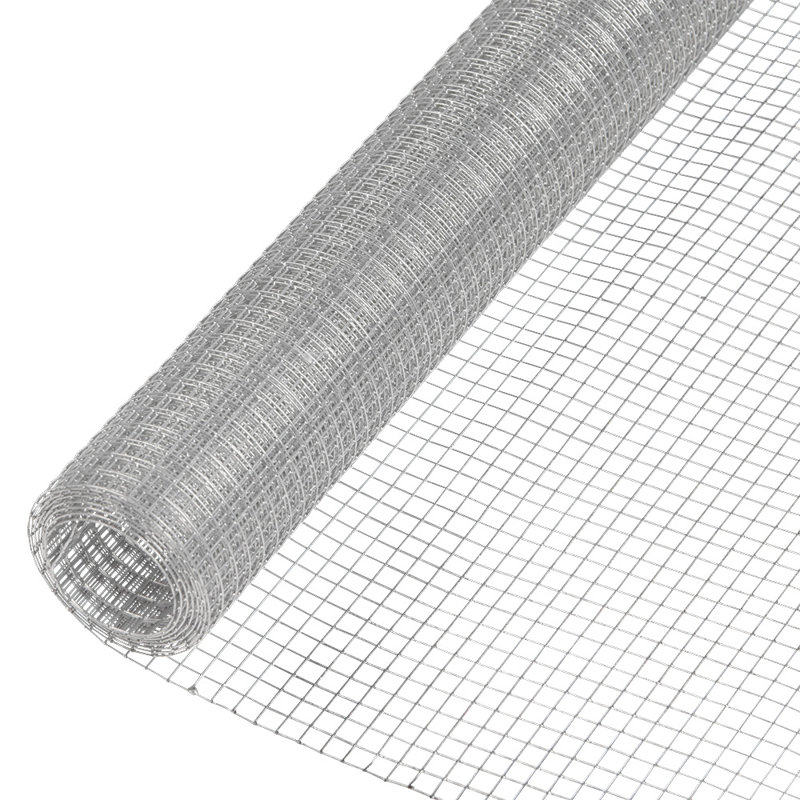 Clôture métallique soudée, H 3 pi x l pi, Argent