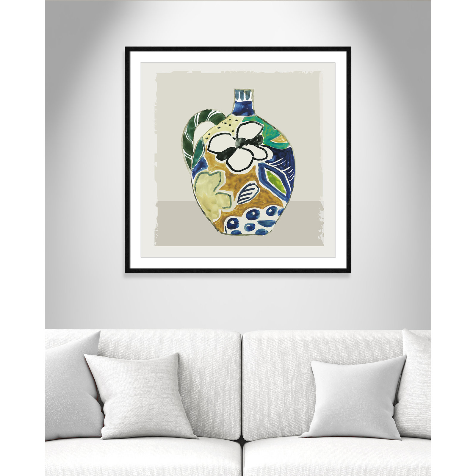 Picasso Vase by Aimee Wilson, 32" H x 32" W x 0.75" D, Black