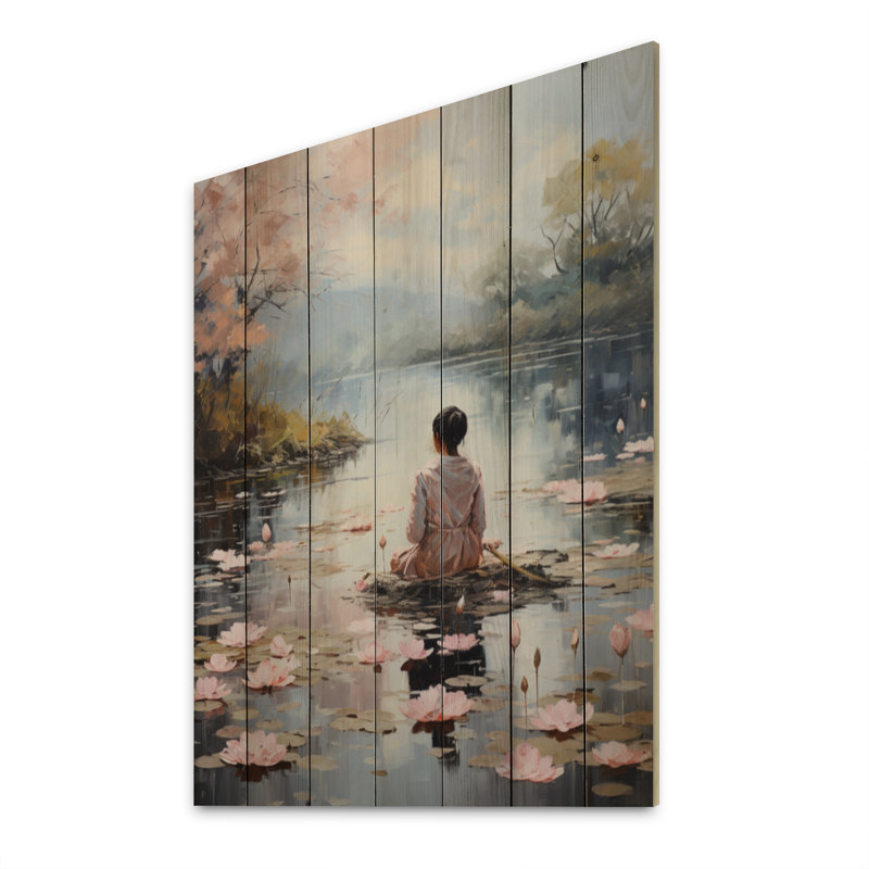 «Pink Meditation Meditation Moments I» sur impression sur bois, H 20 po x l 10 po x P 0,78 po