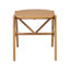 Table de salle à manger d'extérieur moderne Pavia 44'' en bois d'acacia, table de patio ovale à lattes avec pieds inclinés