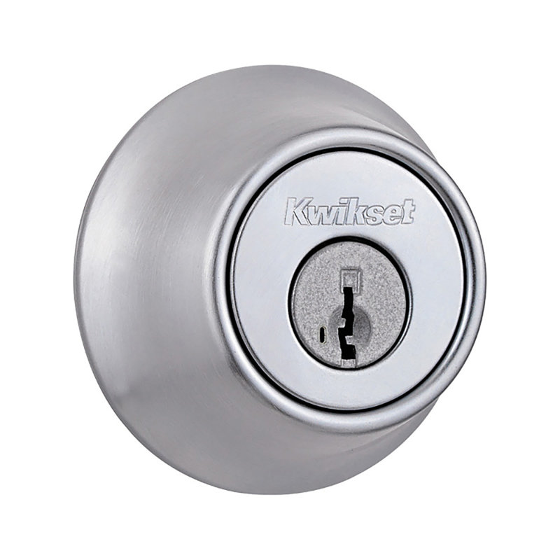 Single Cylinder Deadbolt featuring Smartkey, Satin Chrome