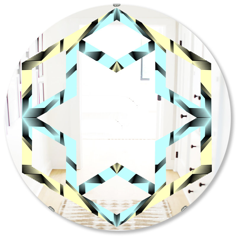 Miroir mural Hexagon Star, H 31,5 po x l po