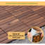 Carreaux de terrasse entrecroisés en bois 12 po x 12 po intérieur et extérieur, 20 pièces-112385270