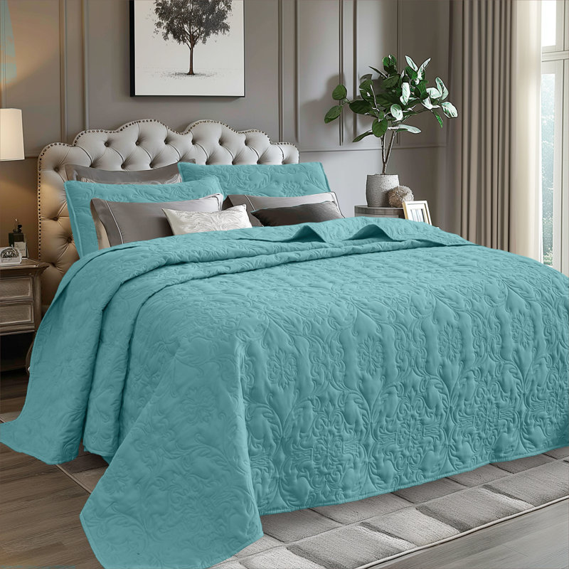 Quilt Set, Twin Quilt + 1 Standard Pillowcase, Sage