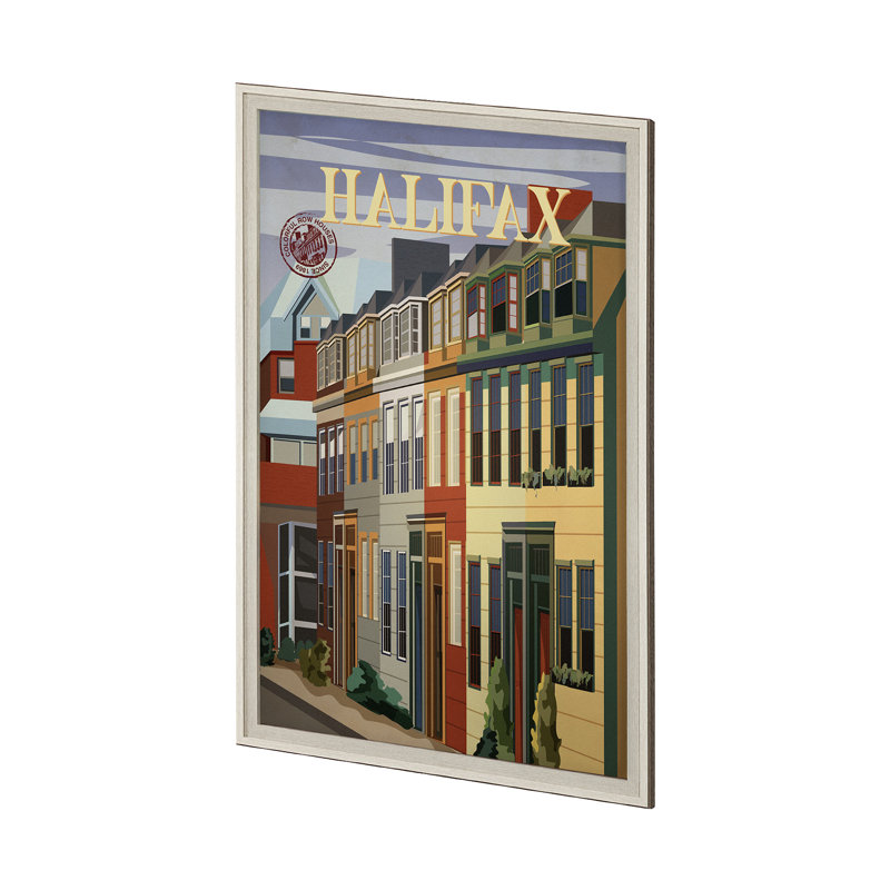 Halifax par Simone, reproduction d'art encadrée sous verre, Cadre photo brun / noyer, H 61,5 po x l 41,5 po x P 1,5 po
