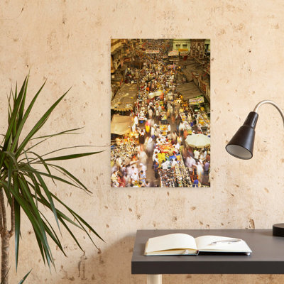 High Angle View Of Crowd At A Street Market Mumbai India Traditional Abstract Contemporary Architecture City Art