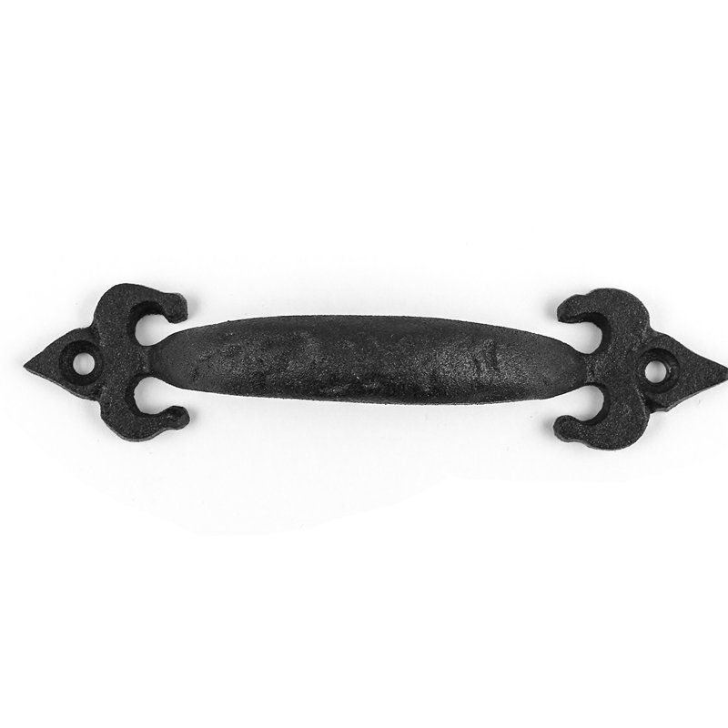 Black Wrought Iron Traditional Cabinet Pull Handles Set
