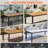 11 - Person 95'' W X 40'' D Aluminum Patio Dining Set With Stackable Armchairs And Umbrella Hole-1359468170