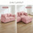 102" Chenille L-Shape Modular Sectional – Memory-Foam Cloud Seats, Movable Ottoman, DIY Bed or Chaise. No-Tool 30-Min Assembly-489805261