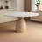 White round stone slab dining table-500656060