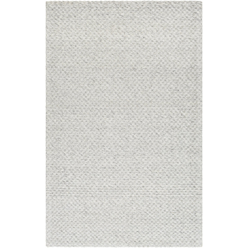 Rectangle Dishant Polyester/Wool Area Rug in Gray, Rectangle 9' x 12'