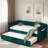 Upholstered Daybed With Trundle, Usb Port And Side Pockets-1062201152