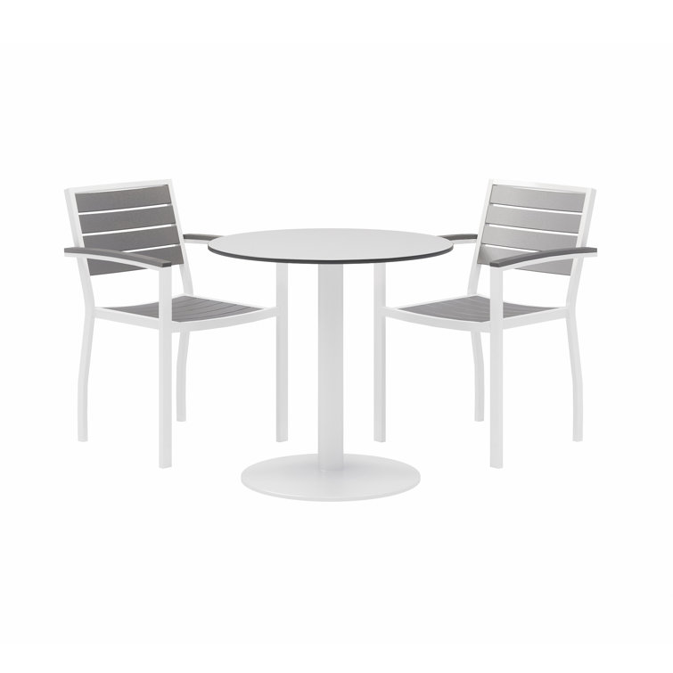 Eveleen Set 36" L Round Plastic/Acrylic Breakroom Table