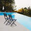 Ensemble de 2 chaises pliantes en aluminium empilables