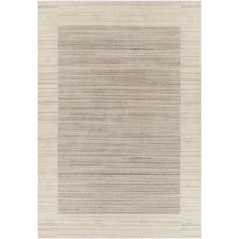 Elantra Wool Southwestern Area Rug in Beige, 5' x 7'6"
