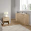 Ensemble de chambre à coucher 3 pièces - commode double 6 tiroirs et ensemble de table de chevet 2 pièces, Jackson Hickory-1101986877