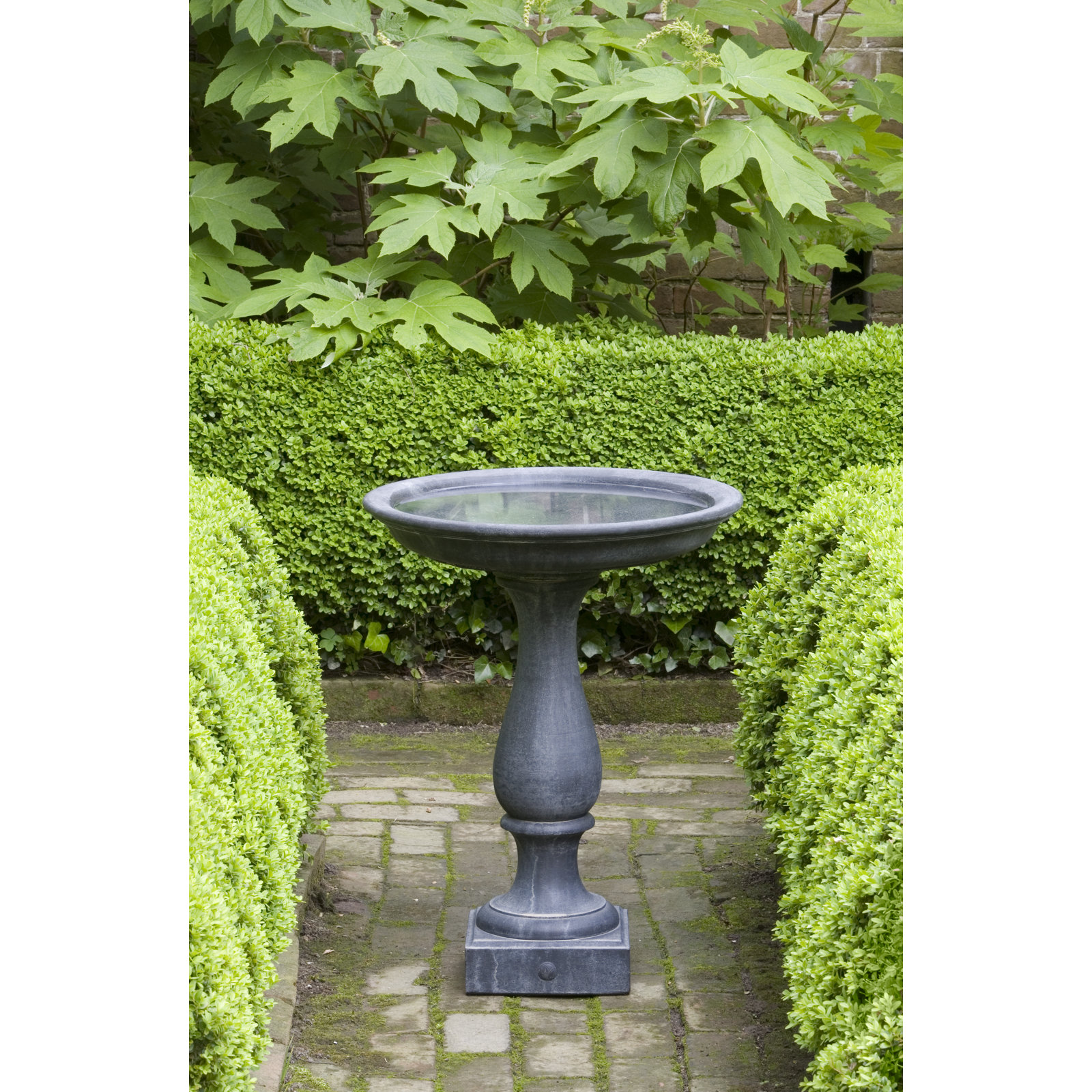 Connerton Concrete Pedestal Birdbath, Alpine Stone