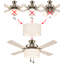 Abat-jour en lin pour ventilateur de plafond P 8 po x 15 po de diamètre + Ensemble d'adaptateur de ventilateur + Diffuseur (tout est nécessaire dans 1 boîte)-73457492