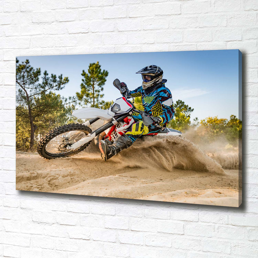 Motocross - Kunstdrucke auf Leinwand - Wrapped Canvas