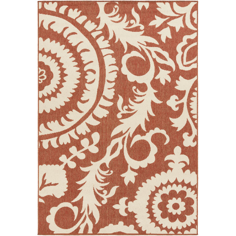 Amato Floral Indoor / Outdoor Rug, Rectangle 2'3" x 4'6"