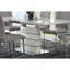 Contemporary Style Dining Table 1Pc With Self-Storing Extension Leaf Bright High Gloss White And Gray-Taupe Finish