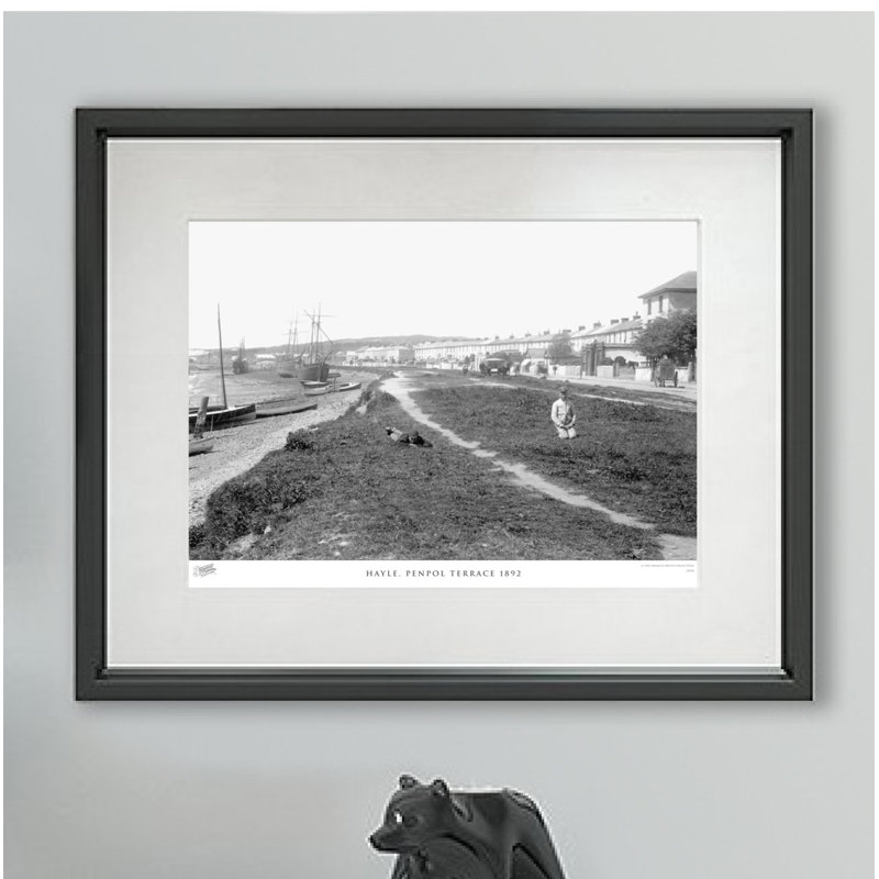 Hayle, Penpol Terrace 1892 - Single Picture Frame Print, 60cm H x 80cm W x 2.3cm D
