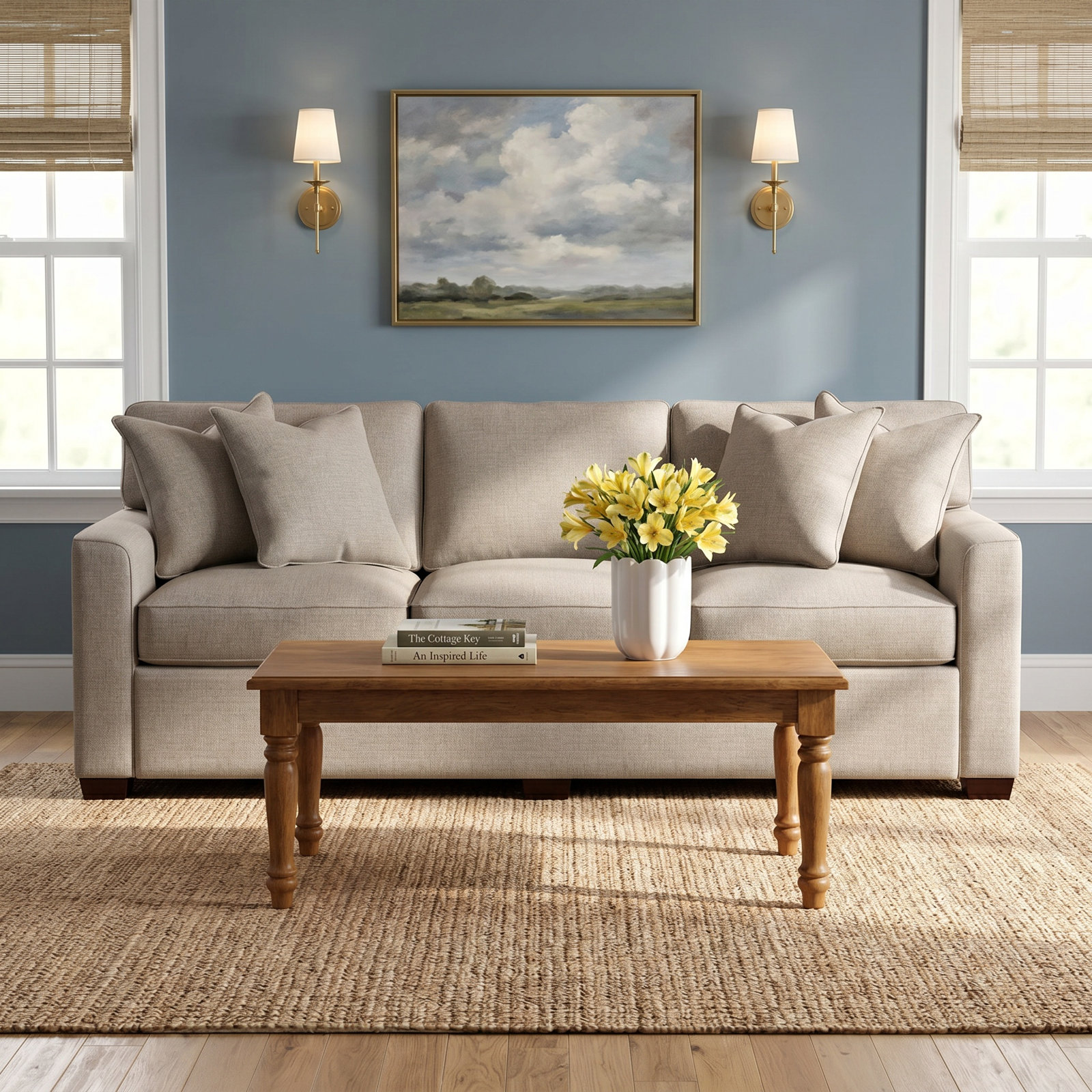 Frye 93'' Upholstered Sofa, Black, Eggshell Crypton Performance; 0884-93