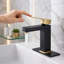 Solid Brass Single Handle Bathroom Faucet, Single Hole Bathroom Sink Faucet with Drain Assembly & Deck Plate-71787925