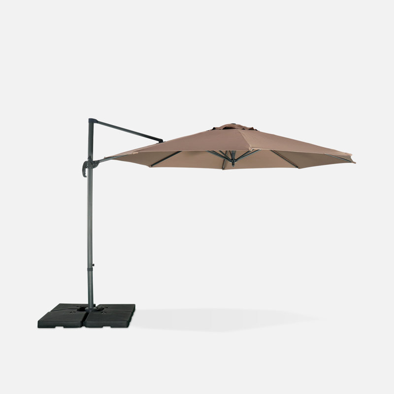 Andrian 350cm Cantilever Parasol, Beige Brown