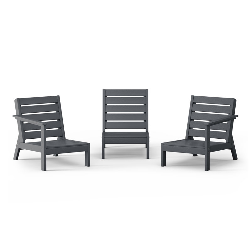3-Piece Deep Seating Set, Gray