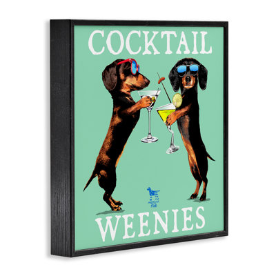 Flashy Cocktail Weenies Framed Giclee Art by Jim Baldwin
