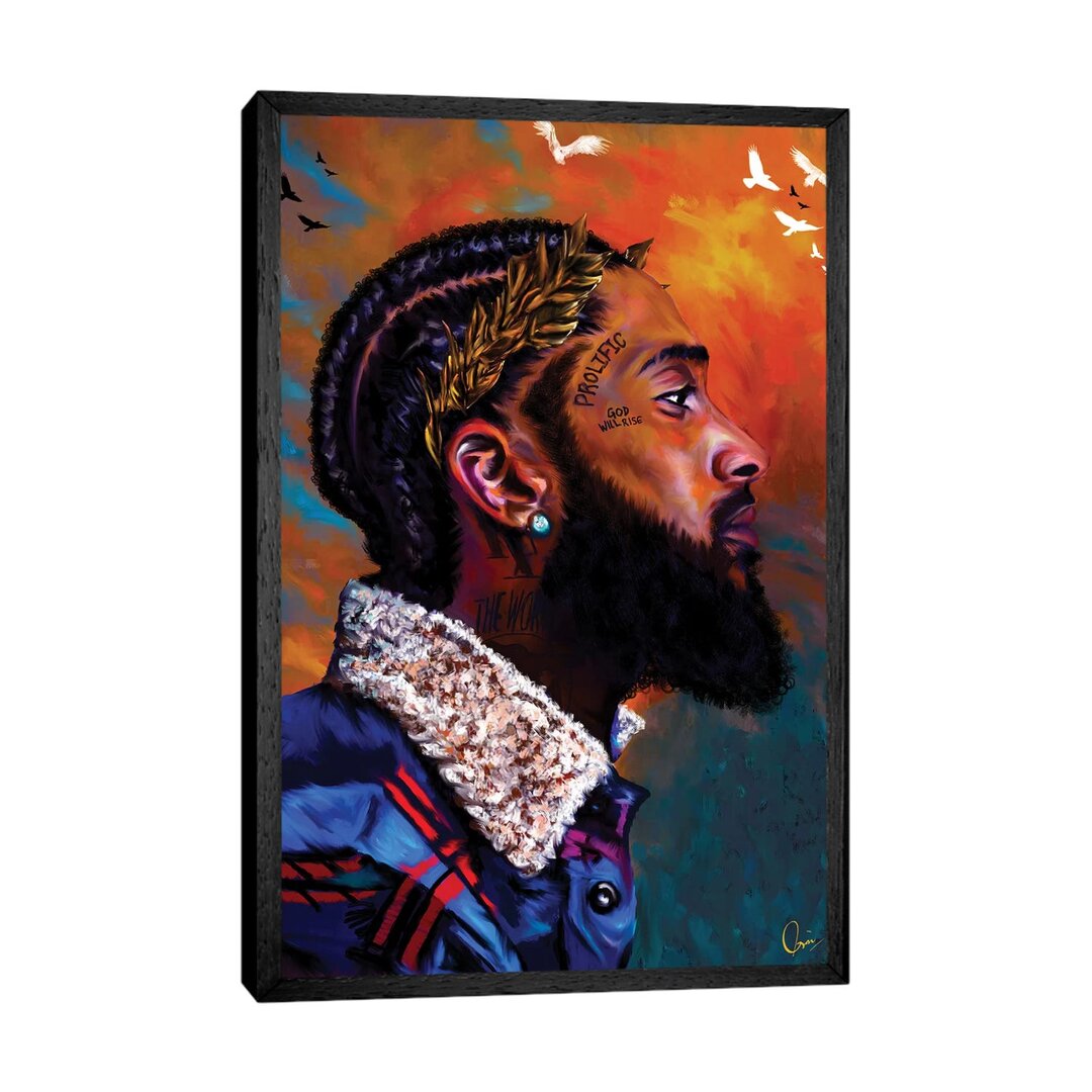 Leinwandbild - Grafikdruck „Nipsey Hussle” von Crixtover Edwin