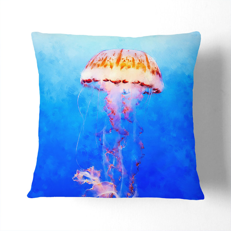Jellyfish Cushion with Filling, 55cm H x 55cm W x 20cm D