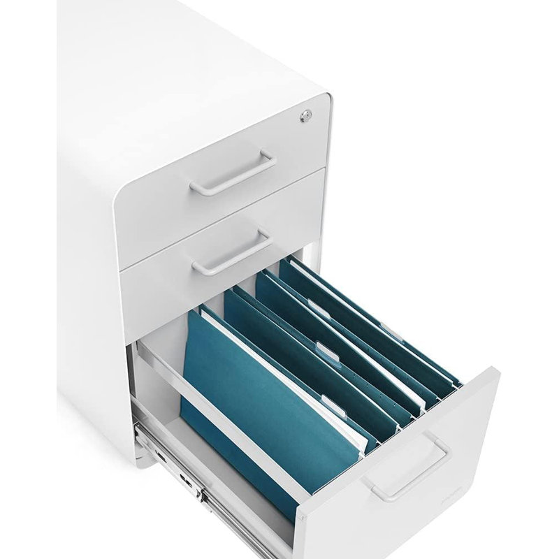 Stow 3-Drawer File Cabinet, Gray