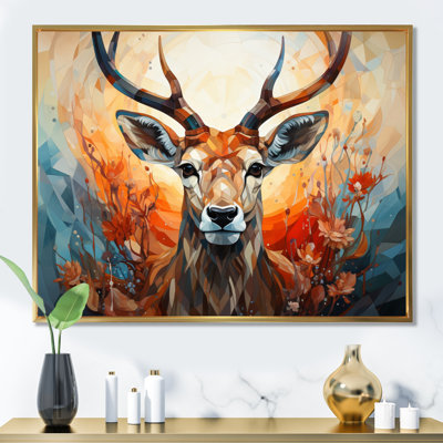 «Barde Geometric Antelope II», reproduction d'art sur toile