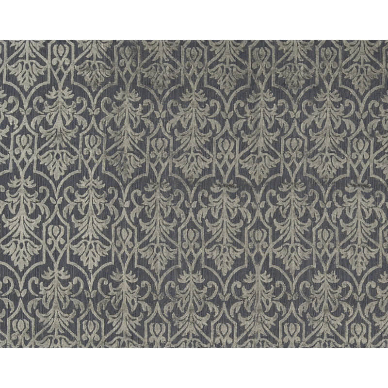 Damask Area Rug in Dark Blue