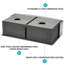 Évier de cuisine en acier inoxydable à double cuve 33 po x 20 po x 9 po - avec système de drainage pratique