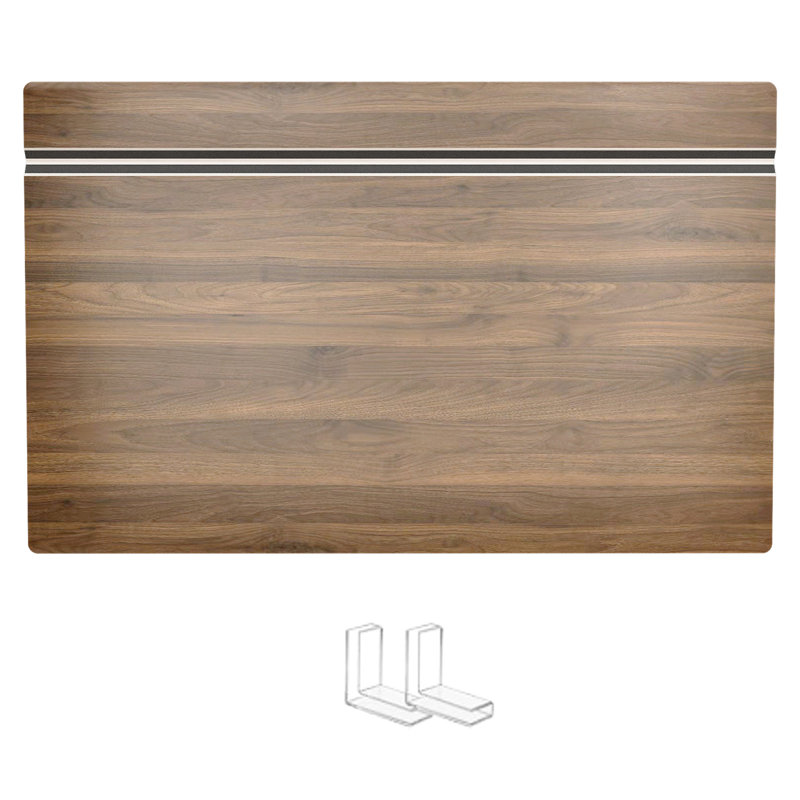 5 pièces de couvre-tablettes en mousse de noyer pour armoire de salle de bain, avec grain de bois imprimé et 10 supports de protection en acrylique à angle droit pour étagères de cuisine, pièces 