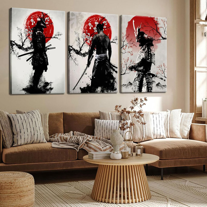 3 Piece Wrapped Canvas Print, 60 cm H x 40 cm W
