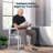 3-In-1 Steel Bedside Commode, Raised Toilet Seat With Handles, Portable Toilet With 7.5 QT Bucket, 350 Lb. Weight Capacity