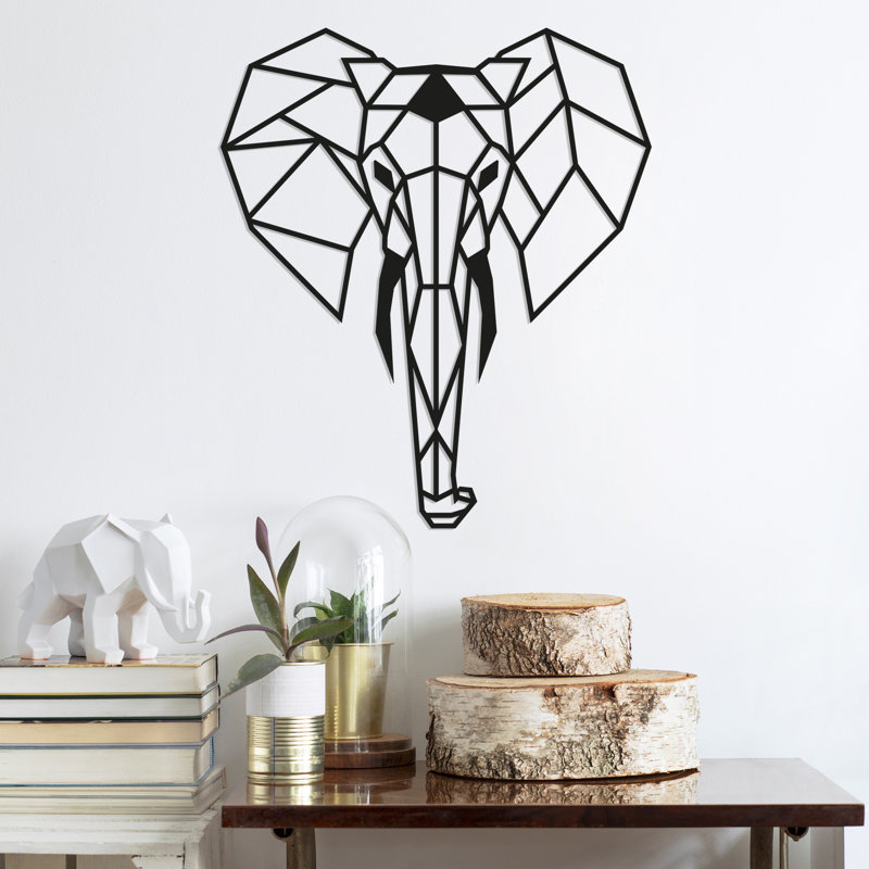 Elegant Black Decorative Metal Wall Accessory, 17.7 x 20.5 inches | 100% Metal Construction, Thickness: 0.06 inches | Easy Wall Mount Design for Home Decor, Perfect for Living Room & Office Spaces