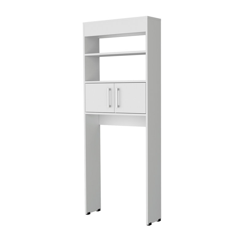 Étagère de rangement pour salle de bain 2 portes Bisbee, blanc