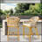 Bar Stools Set of 2 with Arm and Backrest, Outdoor Counter Height Bar Chairs with Cushion