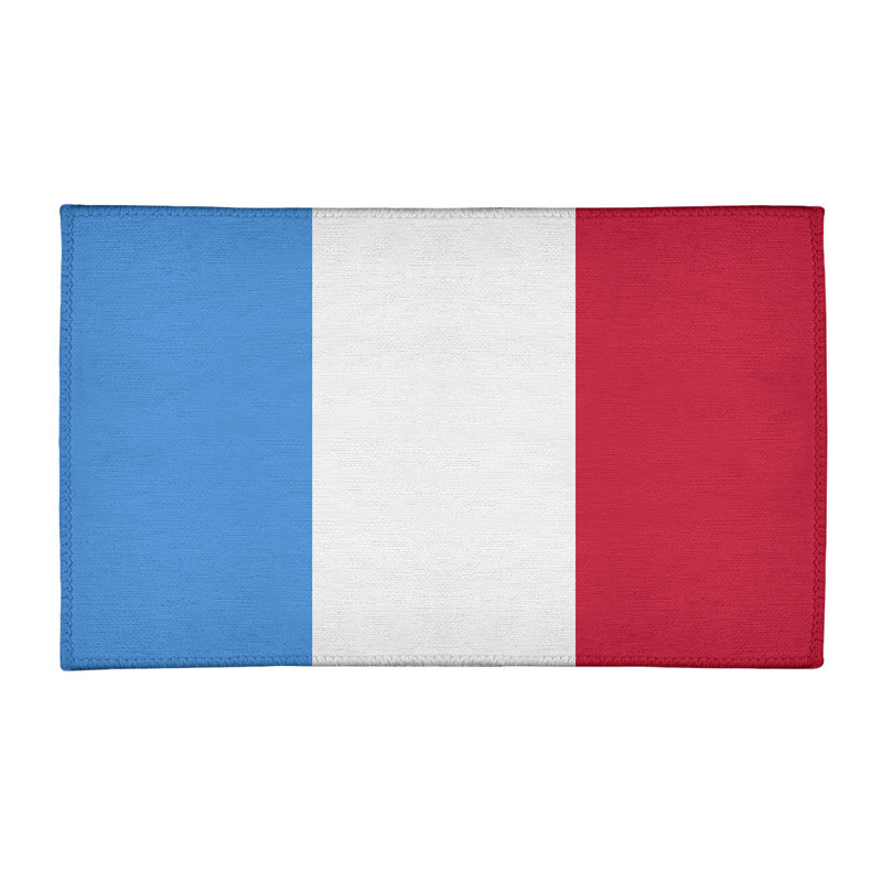 Tapis en poly à rayures de football rouge tennessee, Rectangle 2 pi x 3 pi